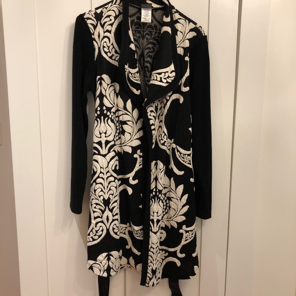 Vintage Cotton Blend Long Brocade Shacket - Picture 1 of 4